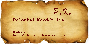 Polonkai Kordélia névjegykártya